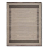 Neutral Beige Bordered Woven Area Rug