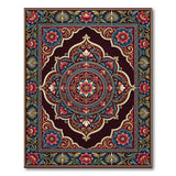 Traditional Persian Red Floral Medallion Area Rug