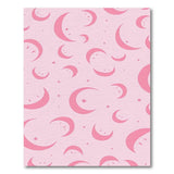 Cute Pink Smiling Moons Stars Area Rug