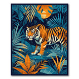 ODIKA Washable Tropical Tiger Jungle Area Rug - Non-Slip Low Pile Decor