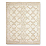 Beige Trellis Geometric Area Rug
