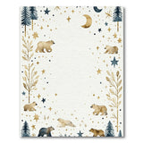 Starry Polar Bears Night Area Rug