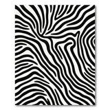 Boho Chic Bold Zebra Stripe Black White Area Rug
