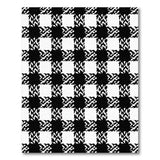 Modern Houndstooth Black White Geometric Area Rug
