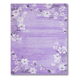 Floral Vintage Purple Cherry Blossom Floral Area Rug