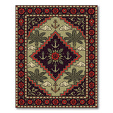 Coastal Anchor Palm Nautical Area Rug