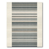 Striped Black White Geometric Area Rug