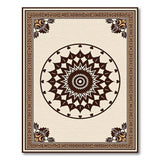 Ornate Beige Mandala Area Rug