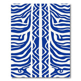 Navy Blue Tribal Zebra Stripe Area Rug