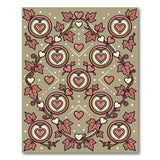 Vintage Heart Locket Ivy Vine Area Rug
