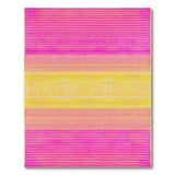 Vibrant Pink Yellow Geometric Woven Area Rug