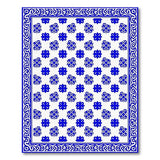 Intricate Blue and White Floral Area Rug