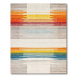 Multi-Color Jagged Stripe Geometric Area Rug