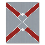 Modern Grey Red Cross Geometric Area Rug