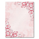 Whimsical Pink Abstract Swirl Area Rug