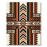 Bold Southwestern Zigzag Area Rug in Brown Tan