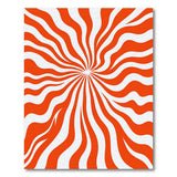Radiant Red Swirl Abstract Area Rug