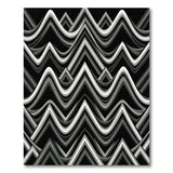 Geometric Modern Black White Geometric Wave Area Rug