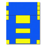 Multi-color and Patterns Geometric Modern Bold Blue Yellow Geometric Area Rug