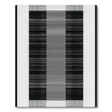 Bold Black and White Bold Black White Geometric Stripe Area Rug