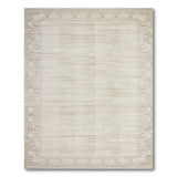 Scalloped Beige Border Area Rug