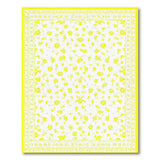 Sunny Yellow Floral Vintage Area Rug