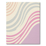 Swirling Waves Abstract Area Rug in Soft Pink Purple