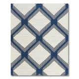 Navy Diamond Trellis Area Rug
