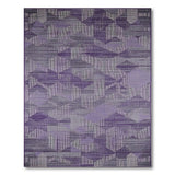 Purple Purple Grey Geometric Abstract Area Rug