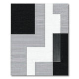 Geometric Modern Black and White Black White Geometric Abstract Area Rug