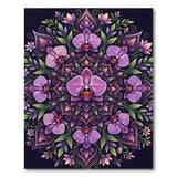 Purple Orchid Mandala Area Rug
