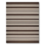Brown Tan Striped Textured Area Rug