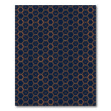 Modern Navy Hexagon Geometric Area Rug