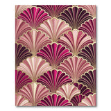 Pink Gold Scalloped Fan Area Rug