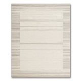 Geometric Modern Neutral Beige Striped Geometric Area Rug