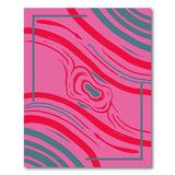 Abstract Pink Swirl Area Rug