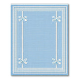 Pale Blue White Bow Accent Area Rug