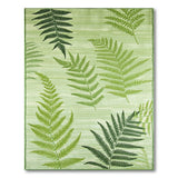 Green Floral Vintage Lush Fern Leaf Green Area Rug