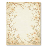 Vintage Floral Vine Beige Area Rug
