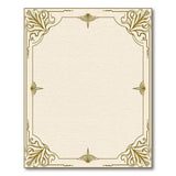 Floral Vintage Ornate Gold Filigree Beige Area Rug