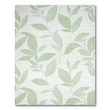 Elegant Green Leaves Area Rug