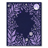 Purple Moonlit Vine Floral Area Rug