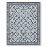 Indigo Trellis Geometric Area Rug