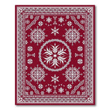 Ornate Red Persian Snowflake Area Rug