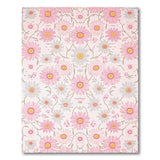 Blush Pink Daisy Floral Vintage Area Rug