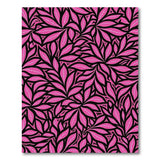 Vibrant Pink Tribal Leaf Area Rug