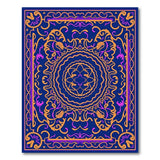 Multi-color and Patterns Ornate Navy Persian Medallion Area Rug
