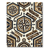 Southwestern Compass Hexagon Area Rug
