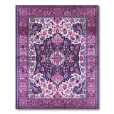 Vibrant Purple Persian Floral Area Rug
