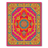 Multi-color and Patterns Vibrant Pink Persian Medallion Area Rug